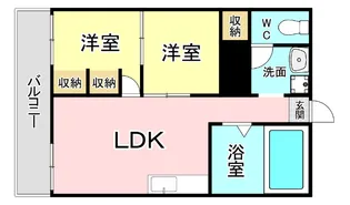 プリンセス片野II【4階】の間取り