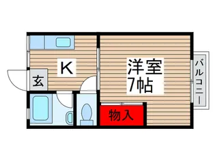 コーポあらくB棟【2階】の間取り