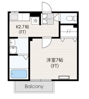 サンパレス多摩川【1階】の間取り