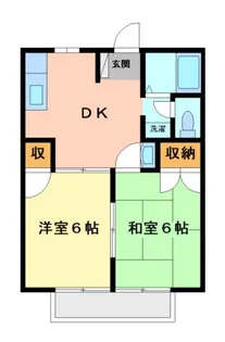 コーポ江戸A棟【2階】の間取り