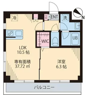 ベルプレジール【5階】の間取り