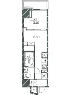 ジェノヴィア四谷三丁目グリーンヴェール【5階】の間取り
