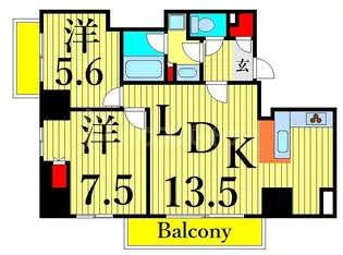 HF田端レジデンス【14階】の間取り