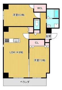 ピュア西小串【1階】の間取り