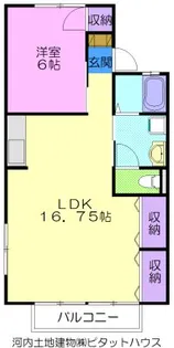 コーポ一の沢【2階】の間取り