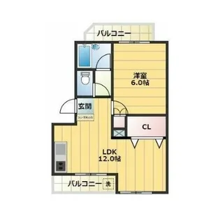 エステート方南【1階】の間取り