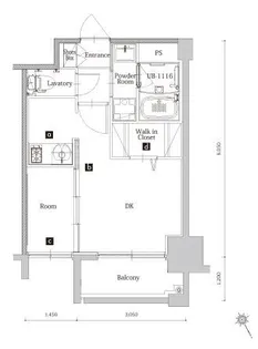 エンクレスト博多THE TIME【15階】の間取り