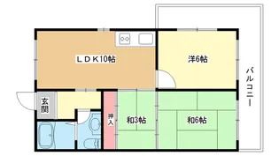 大阪府豊中市上野西3【マンション】の間取り