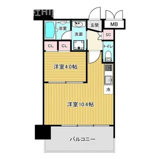 プレジオ都島北通【2階】の間取り