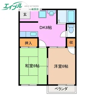 御殿山コーポ【2階】の間取り