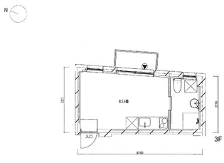 双葉町のアパートメント【3階】の間取り