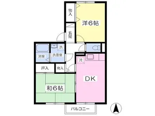 サンスクエア【2階】の間取り