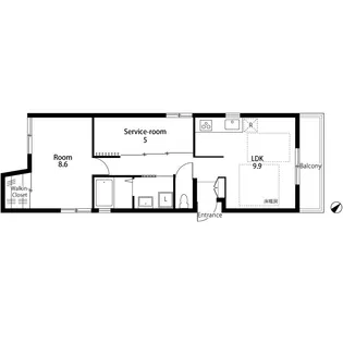 Apartmentふじ【3階】の間取り