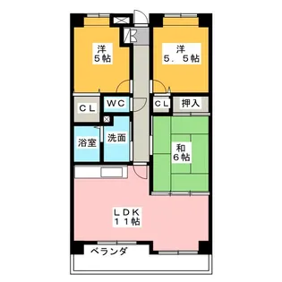スカイフォルム比良【6階】の間取り