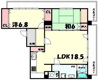ハーバーズコート【8階】の間取り