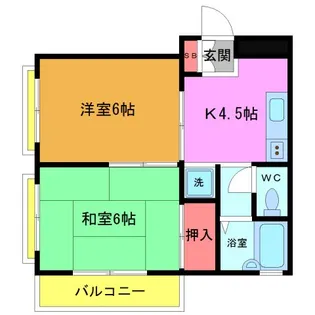 クレール五番館【1階】の間取り