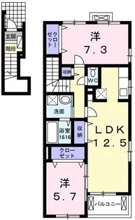 グリームヒル1番館【2階】の間取り