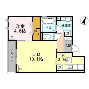 シャルマン本町【1階】の間取り