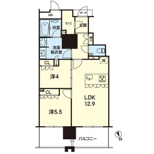 MJR熊本ゲートタワー 1908号【19階】の間取り