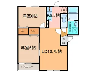 グランドールG1・2【3階】の間取り