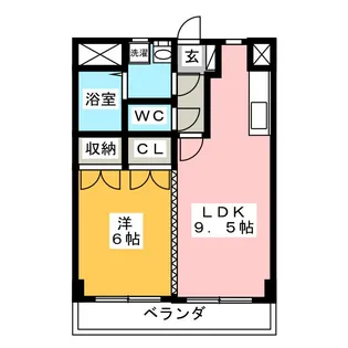 鏡島レイナ【2階】の間取り