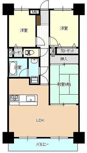 トーカンマンション上の橋【5階】の間取り