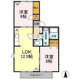 ブランファサード AB【1階】の間取り