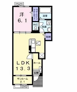 ベルミラA【1階】の間取り