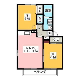 ビオラ A【2階】の間取り