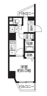 サニークレスト蒲田WEST【9階】の間取り