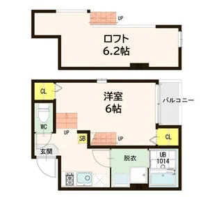 ハーモニーテラス南大野田【2階】の間取り