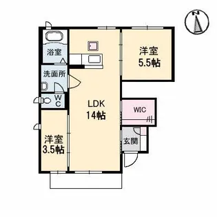 シャーメゾン グリチネ B棟【1階】の間取り