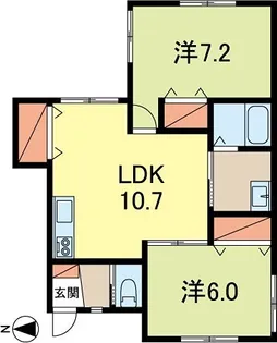シエル西荻北【1階】の間取り