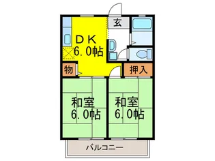 サンライフ箕面B棟【2階】の間取り