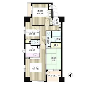 コンフィール日本橋アクアシティ【3階】の間取り