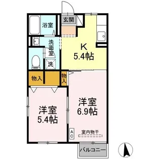 スイートハウス小石田A【1階】の間取り