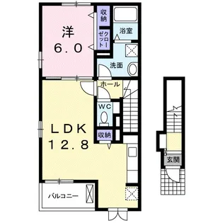 ポルト・ボヌールM I【2階】の間取り
