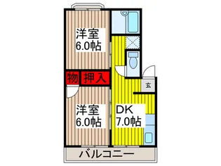 ア-バンハイツB【3階】の間取り