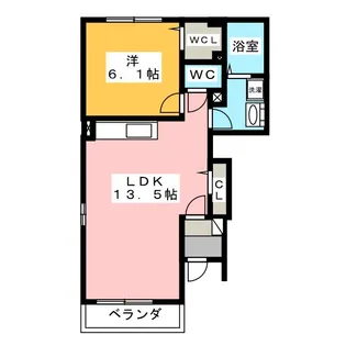 カーサフェリーチェ II【1階】の間取り