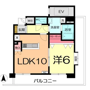 アイランドマンションII【7階】の間取り