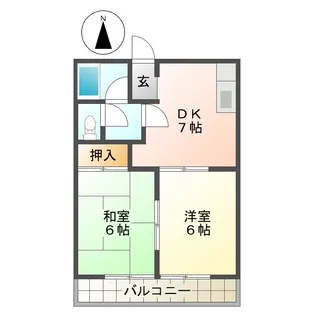 レジデンスタイコー【2階】の間取り