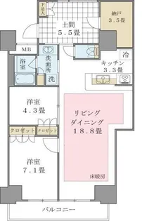 Brillia ist 東雲キャナルコート【5階】の間取り