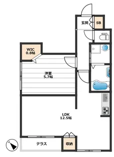 富士見マンション【1階】の間取り