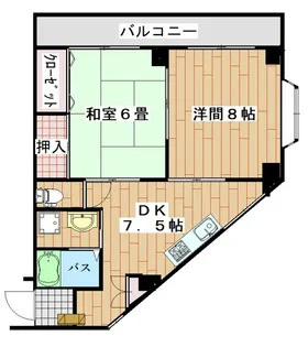 池之上レジデンス【3階】の間取り