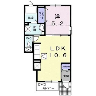 ミニョン カーサI【1階】の間取り