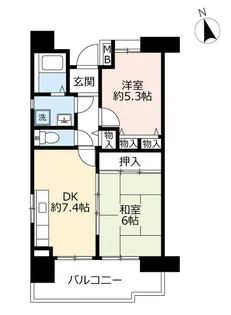 URグリーンヒルズ東舞子【5階】の間取り