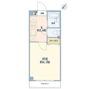 カナール幡ヶ谷【2階】の間取り