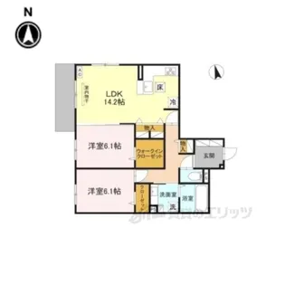 Fieldcourt【1階】の間取り