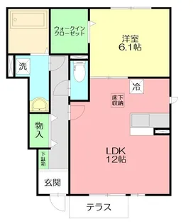 カルム フルール【1階】の間取り