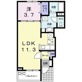 エーデルハウス ローゼIII【1階】の間取り